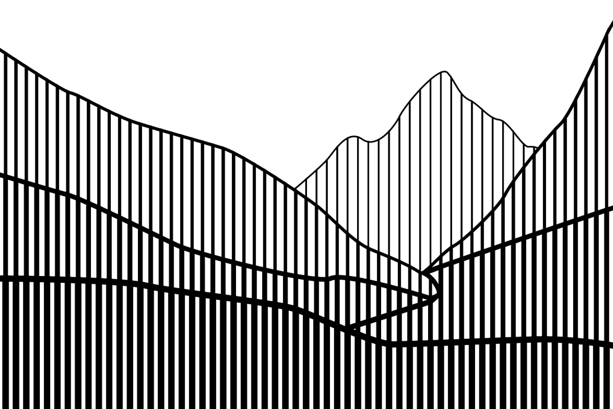 an illustration of mountains