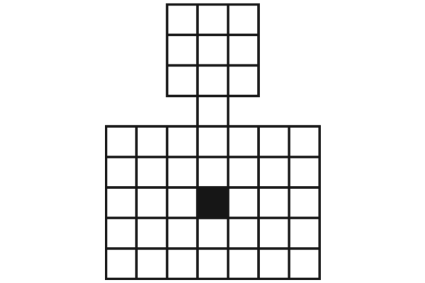 an illustration of a gridded person