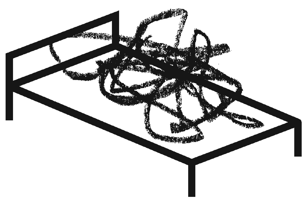 an illustration of a bed